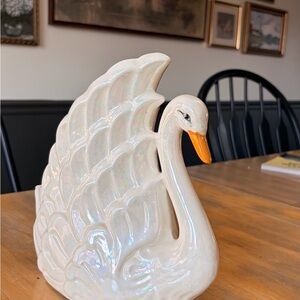 Iridescent Swan Figurine